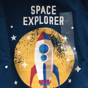 NWT. Blue space explorer T-shirt.